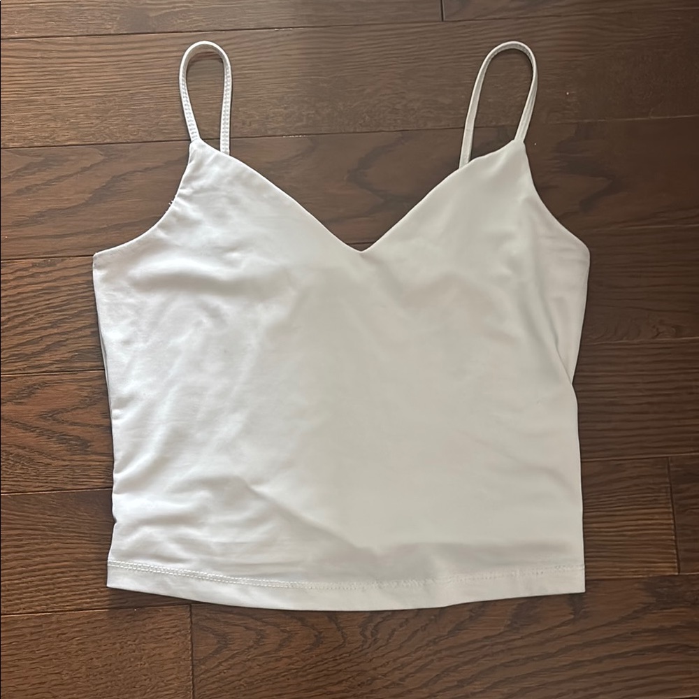 Dynamite White Fitted Crop Camisole